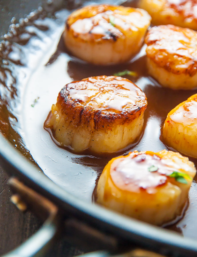 Honey Glazed Scallops