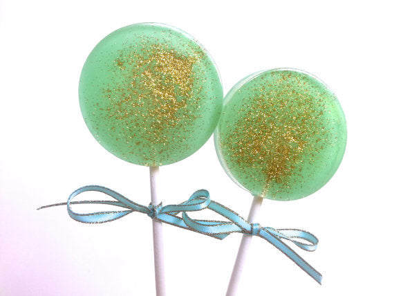 Champagne Lollipops, many flavors & designs, 6 included (as seen in Brides Magazines)