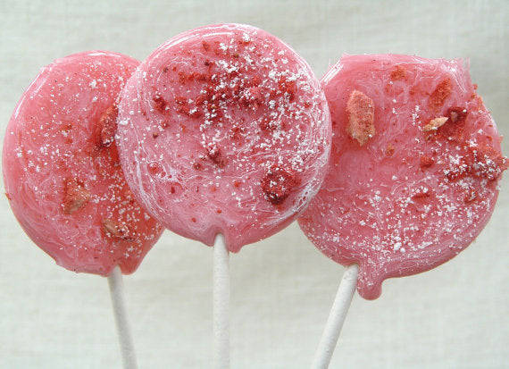 Strawberry Marshmallow Lollipops - 7 Included