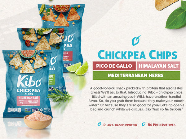 Kibo Chickpea Chips - 3 Flavor Variety Pack, 1 oz - includes 12