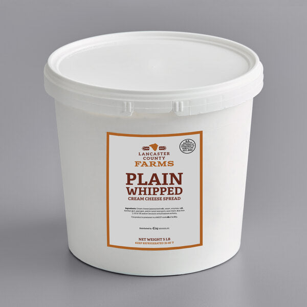 Plain Whipped Cream Cheese Spread - 5 lb - 2/Case