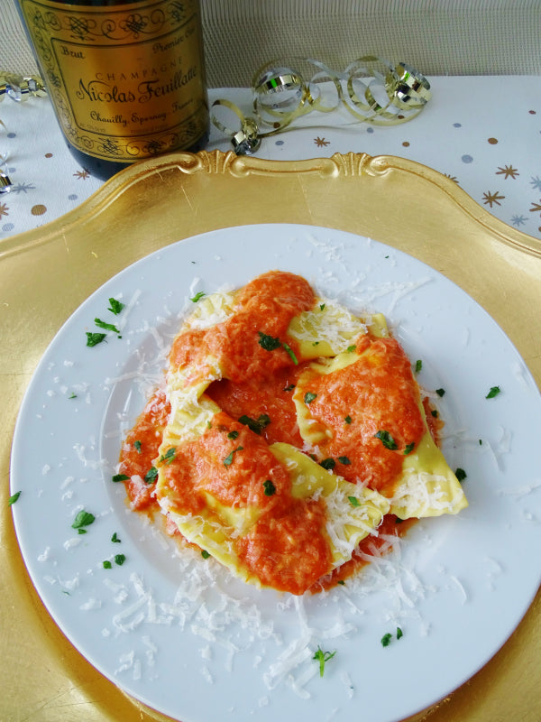 Shrimp and Lobster Ravioli with a Limoncello Cream Sauce - Serves 2 - 4