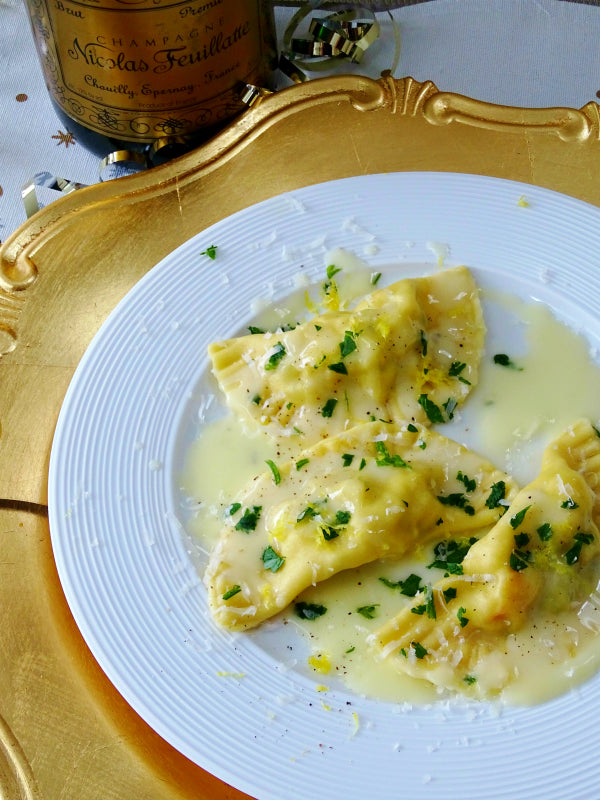 Shrimp and Lobster Ravioli with a Limoncello Cream Sauce - Serves 2 - 4
