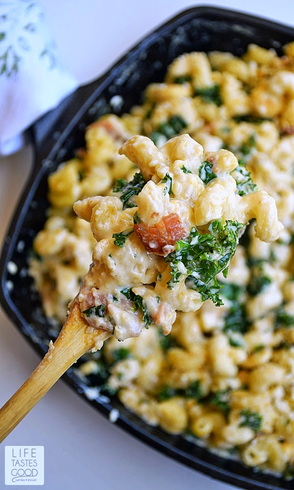 Mac and Cheese with Kale and Bacon