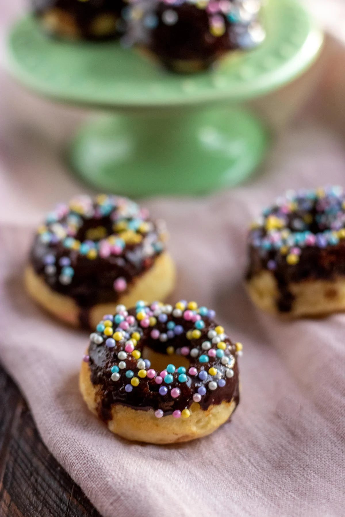 Vegan Vanilla / Chocolate Glazed Mini Doughnuts Donuts - 1 Dozen
