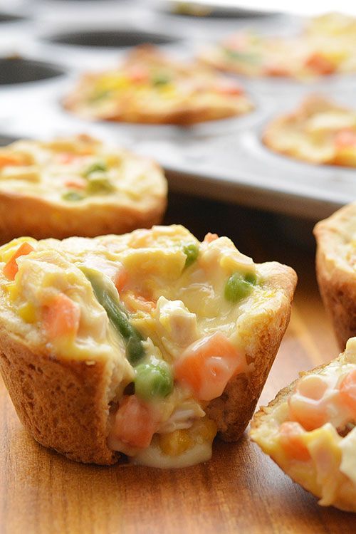 Mini Chicken Pot Pie Appetizers - 24 pot pies per tray