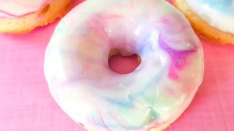 Vegan Rainbow Swirl Glazed Mini Doughnuts Donuts - 1 Dozen