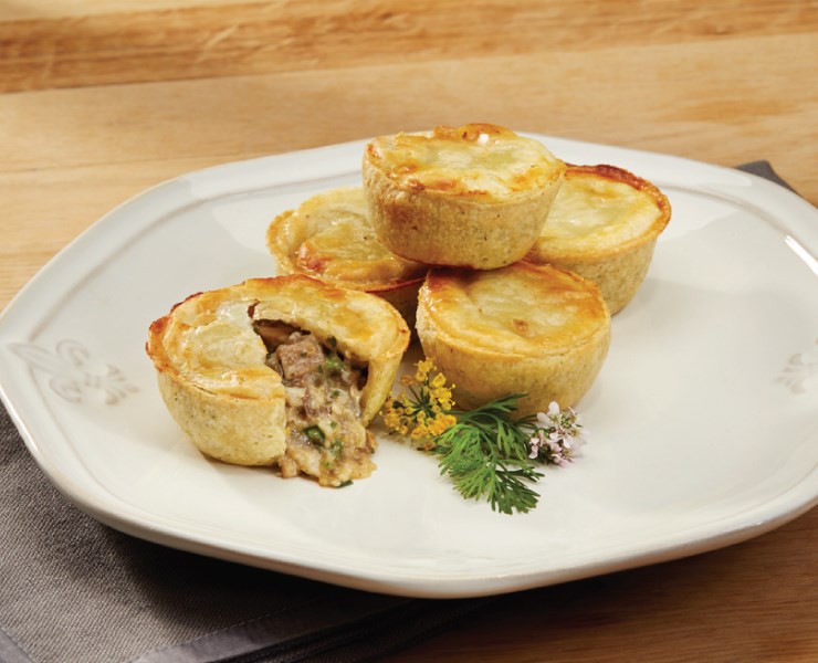 Mini Chicken Marsala Pot Pies - 200/Case
