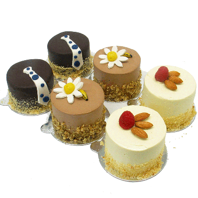 Mr & Mrs Mini Cake Sampler - Six Included