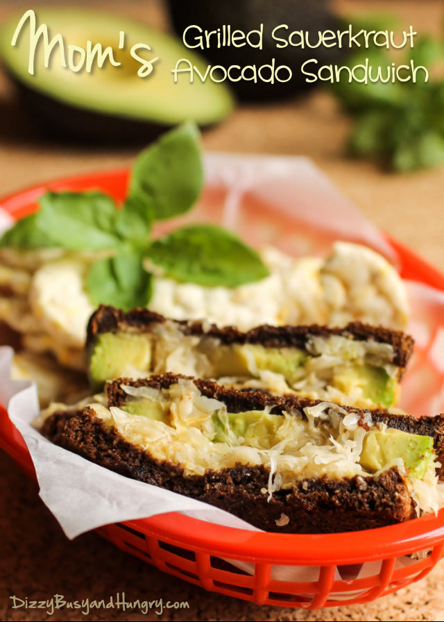 MOM'S GRILLED SAUERKRAUT AVOCADO SANDWICH