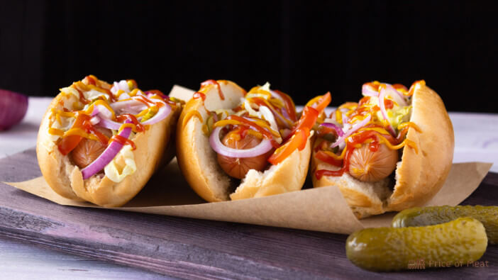 Nathan's Famous 6"- 5/1 Low Sodium Beef Franks Hot Dogs - 50/Case