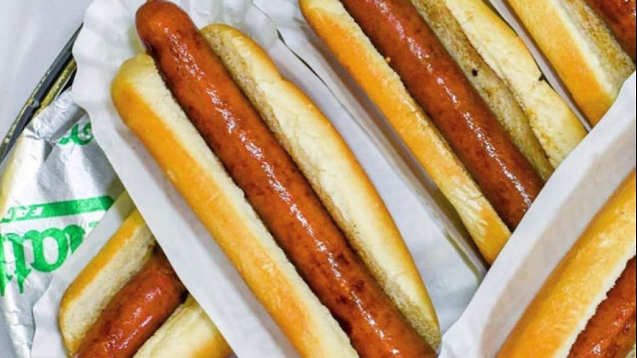 Nathan's Famous 6"- 5/1 Low Sodium Beef Franks Hot Dogs - 50/Case