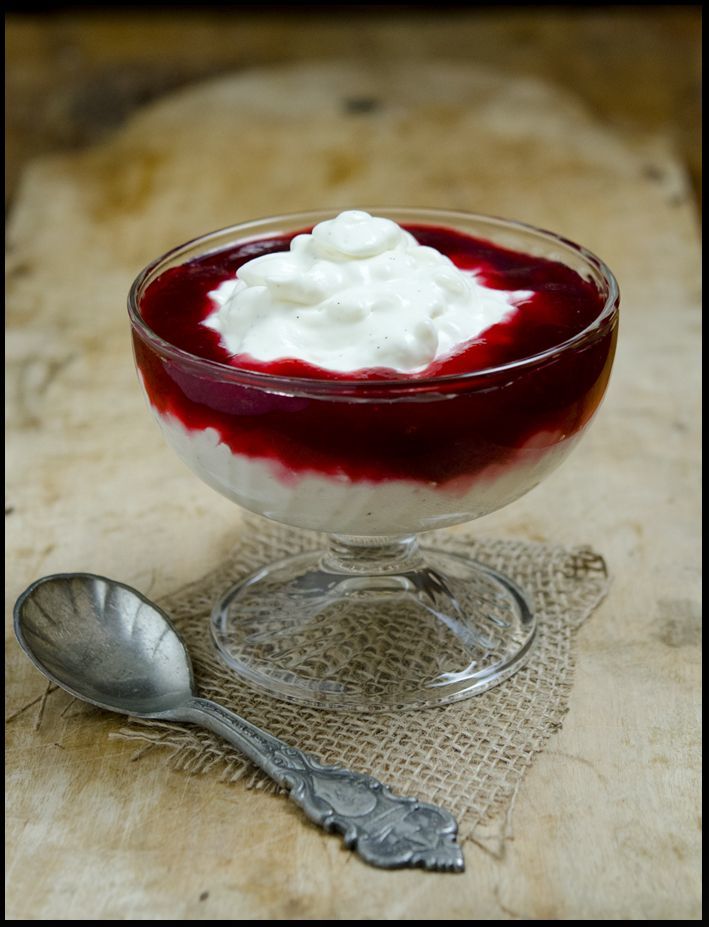 Norwegian Riskrem Rice Pudding with Red Sauce