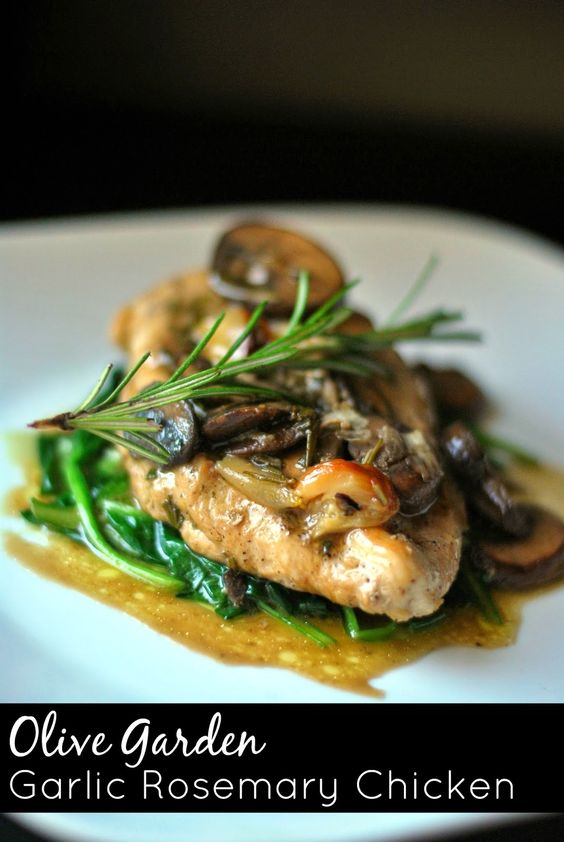 GARLIC ROSEMARY CHICKEN with MUSHROOMS