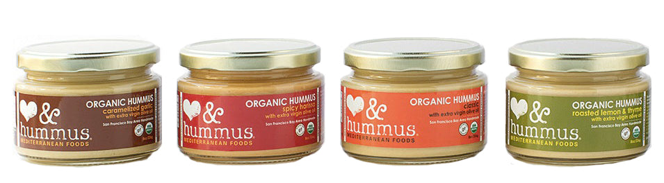 Love & Hummus Organic Hummus 4 Jar Sampler