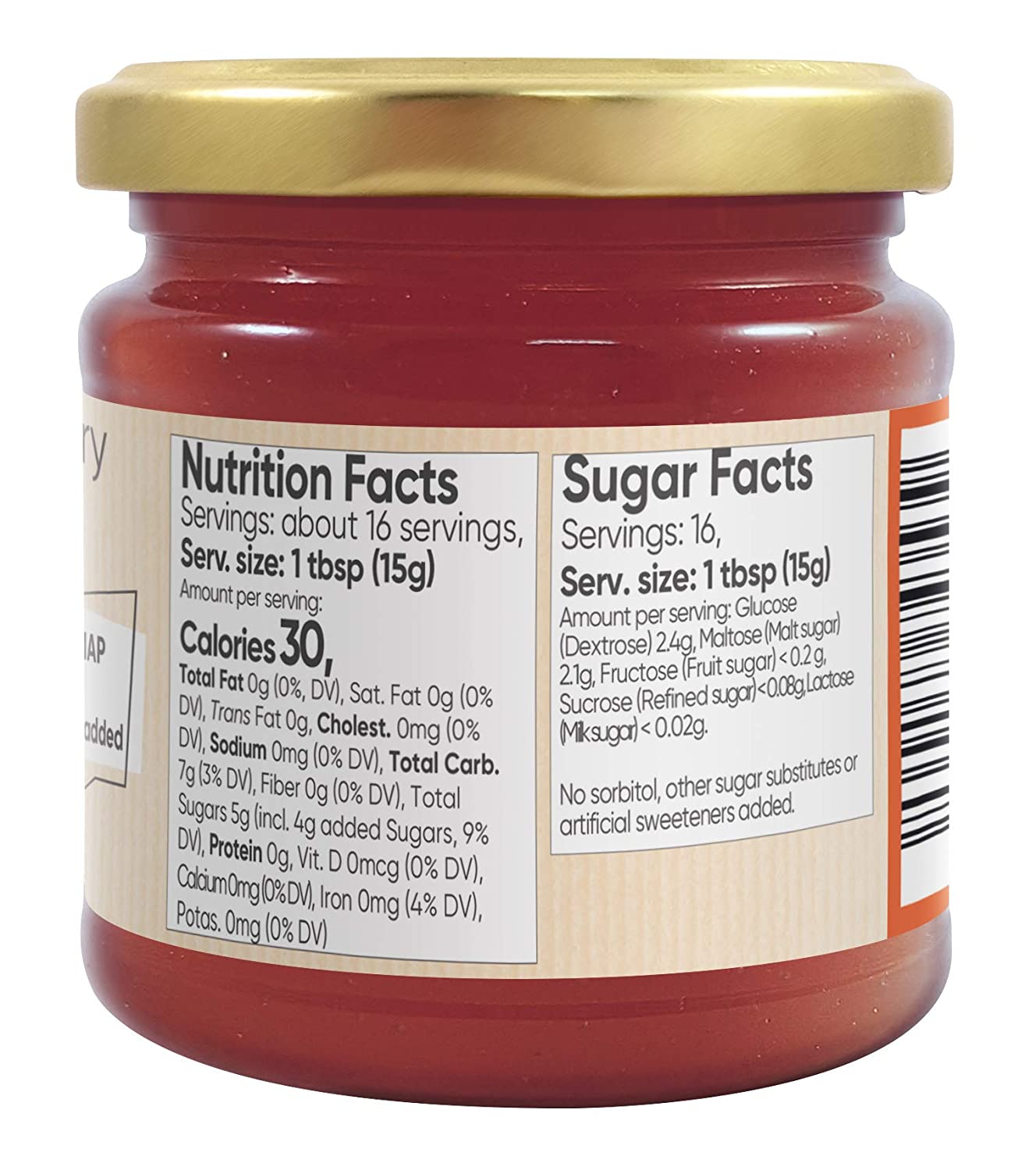 Set of 3 Organic Strawberry Rhubarb Spread Natural Jam - Gluten Free