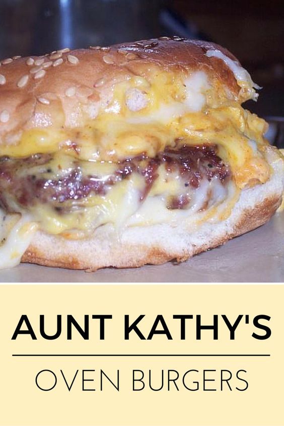 Aunt Kathy's Oven Cheese Burgers