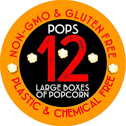 Movie Time Microwave Popcorn Kit - includes 12 Pouches - Gluten Free, Non-GMO
