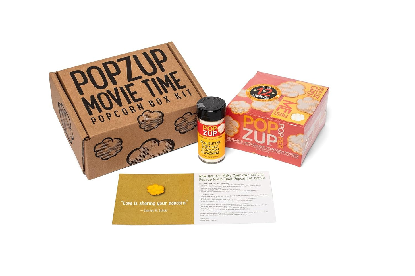 Movie Time Microwave Popcorn Kit - includes 12 Pouches - Gluten Free, Non-GMO