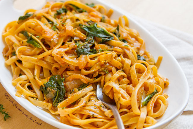 Pasta in Paprika White Wine Sauce