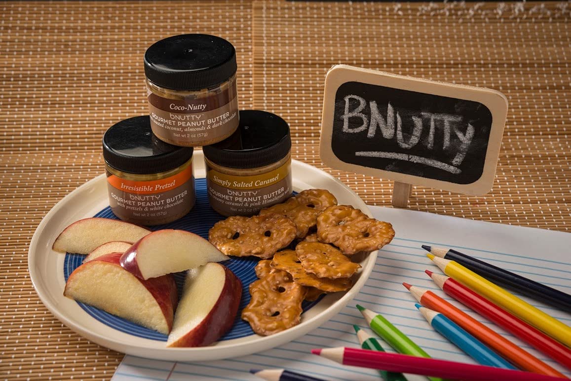 bNutty Simply Salted Caramel Gourmet Peanut Butter - Gluten Free - Natural Peanut Butter - 12oz Jars - 3 Pack