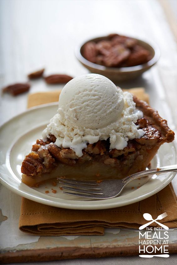 Pecan Bourbon Pie A La Mode