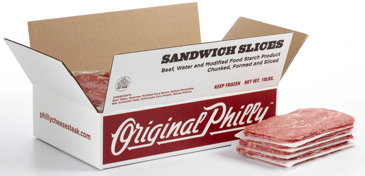 Original Philly WOW Seasoned Beef Sandwich Slices - 5 oz - 32 per case