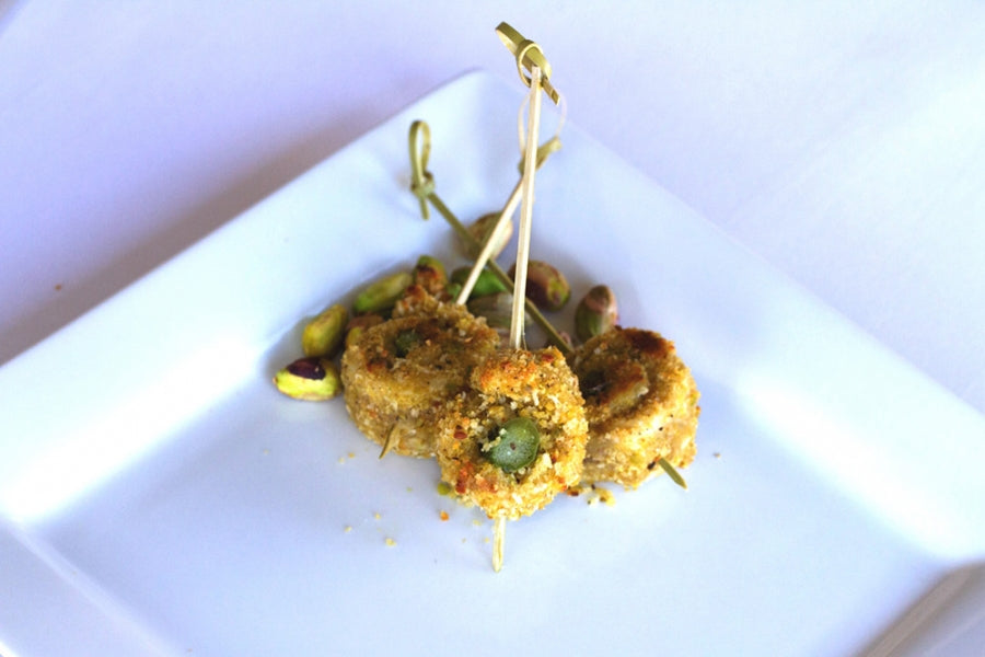 Pistachio Chicken Pinwheels - 45 pieces per tray