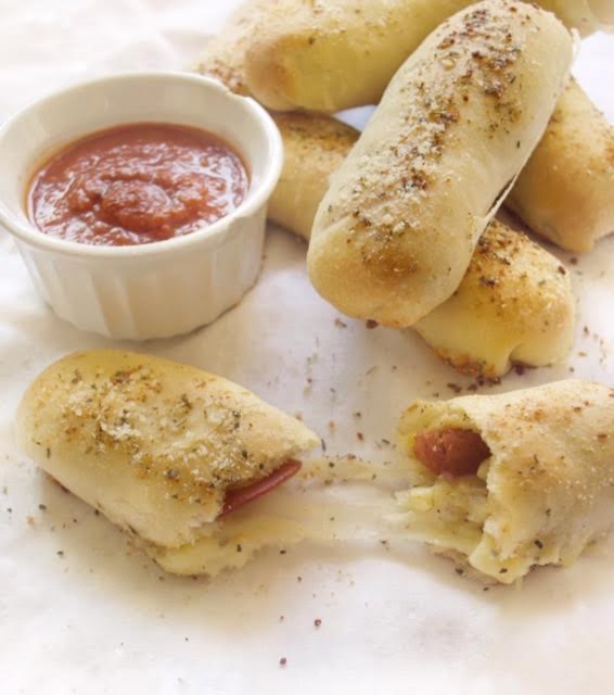 Pizza Stuffed Pepperoni Breadsticks - 7"- 72 per case