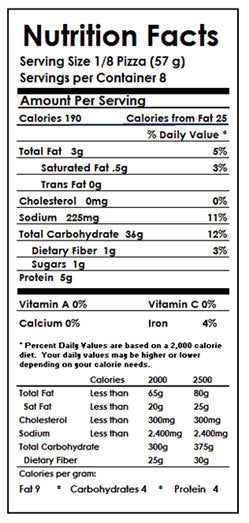 Sprouted CA Style Pizza Bread No Cheese - (12 each)