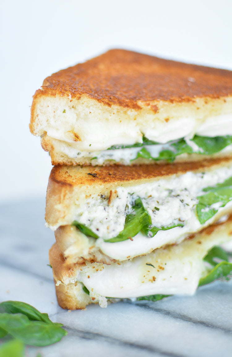 White Garlic Pizza Grilled Cheese