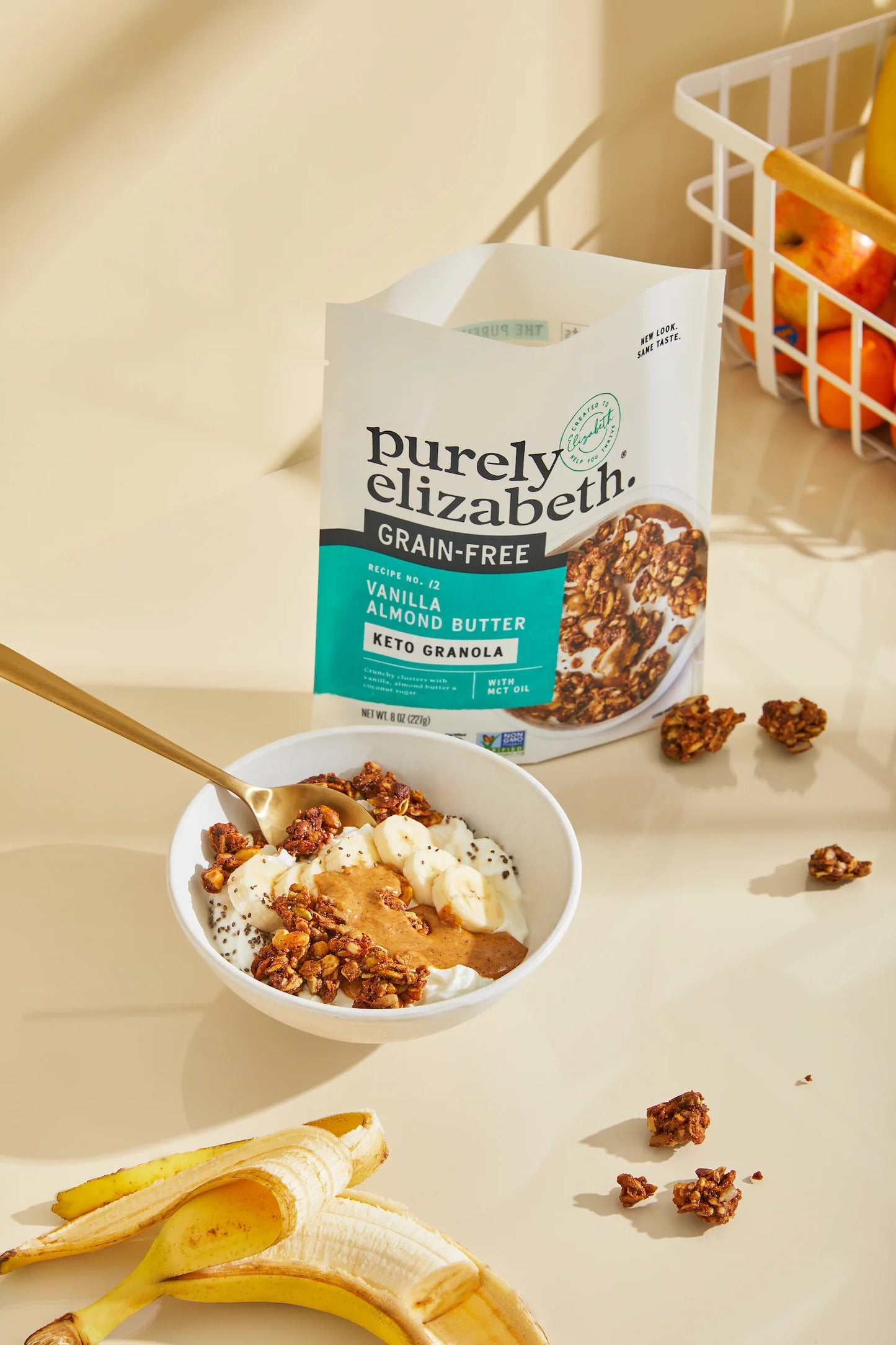 Purely Elizabeth Best Sellers Variety Pack, Made with Nuts and Seeds, Grain-Free, Gluten-Free, Non-GMO, 8 oz - Pack of 3