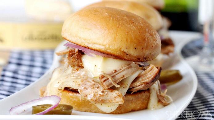 Pulled Pork and Brie Grilled Cheese Sliders