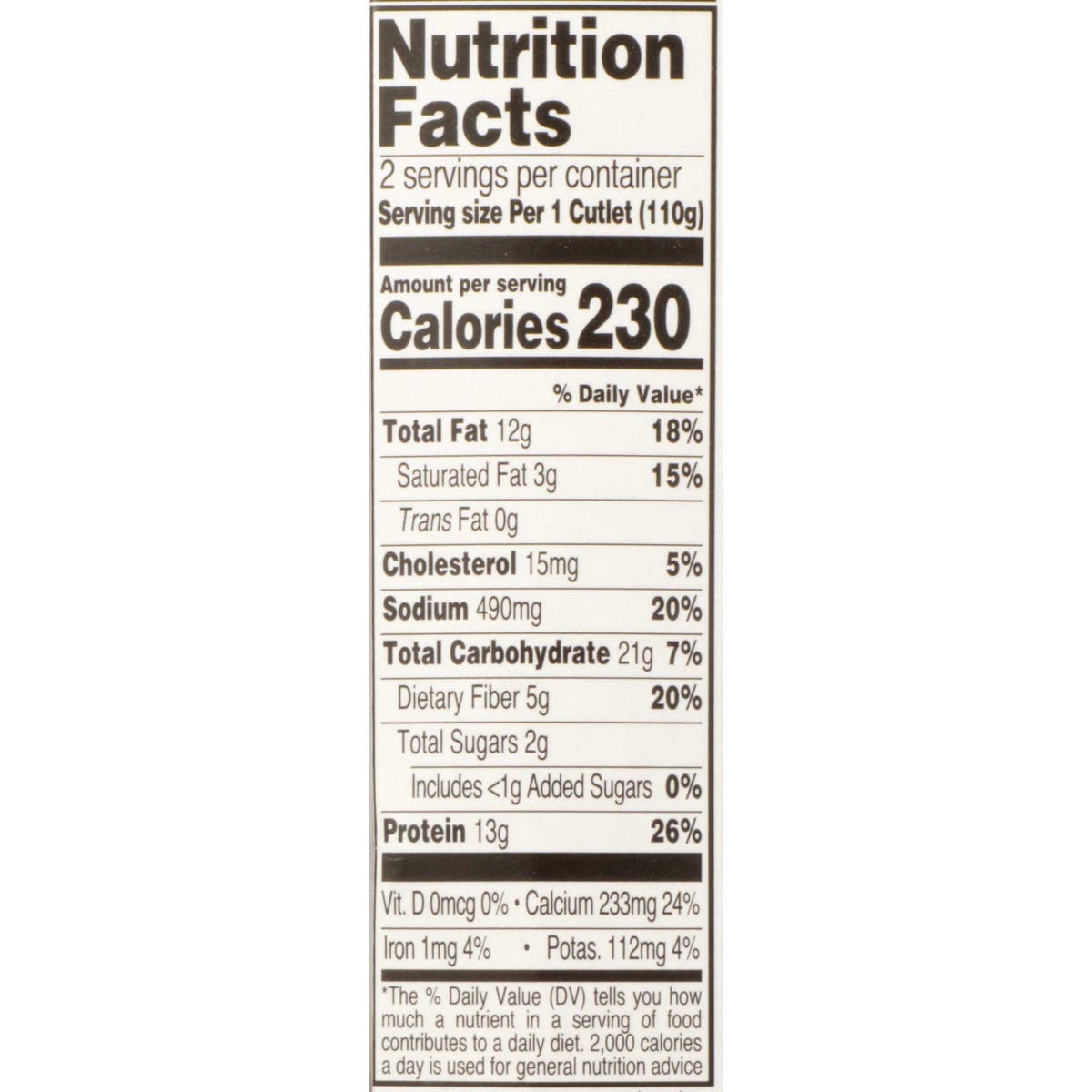 Gruyere Meatless Chicken Cutlet - Quorn Foods- 7.7 oz - 10 per case