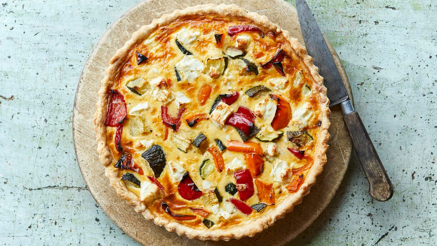 Roasted Seasonal Vegetable Quiche - serves 6, Choose from 3 Flavors