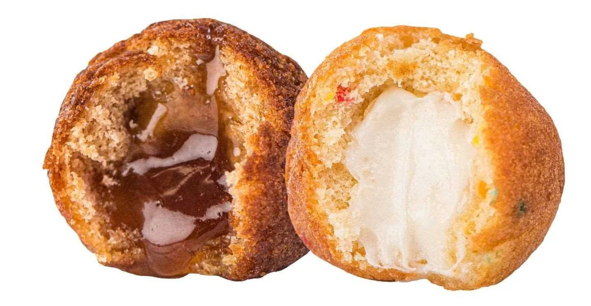 Jumbo Birthday Cake Filled Donut Bites - 220/Case