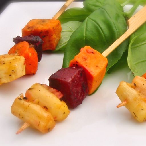 Root Vegetable Kabobs - 25 pieces per tray