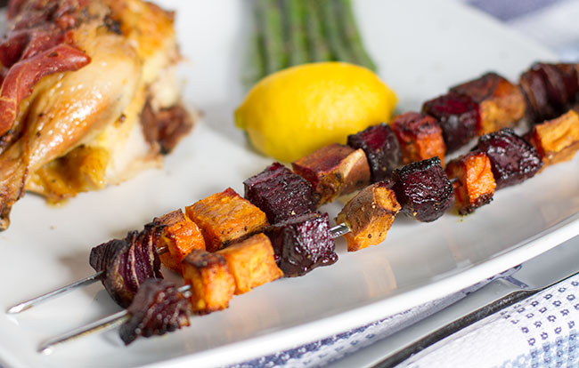 Root Vegetable Kabobs - 25 pieces per tray