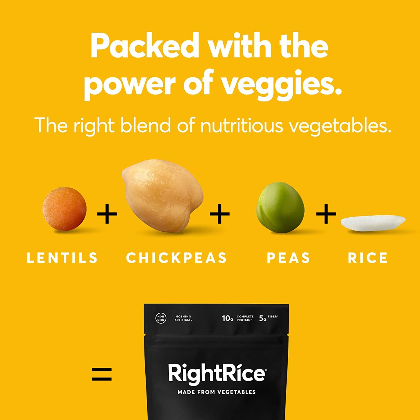 RightRice - Variety Pack (7oz. Pack of 6) - Made from Vegetables - High Protein, Vegan, non GMO, Gluten Free