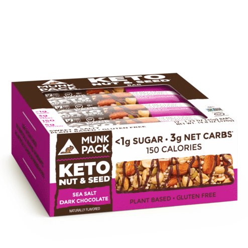 Sea Salt Dark Chocolate Keto Nut & Seed Bar, 12-Pack GF