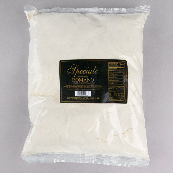 Speciale Imported Grated Romano Cheese 5 lb - 4/Case