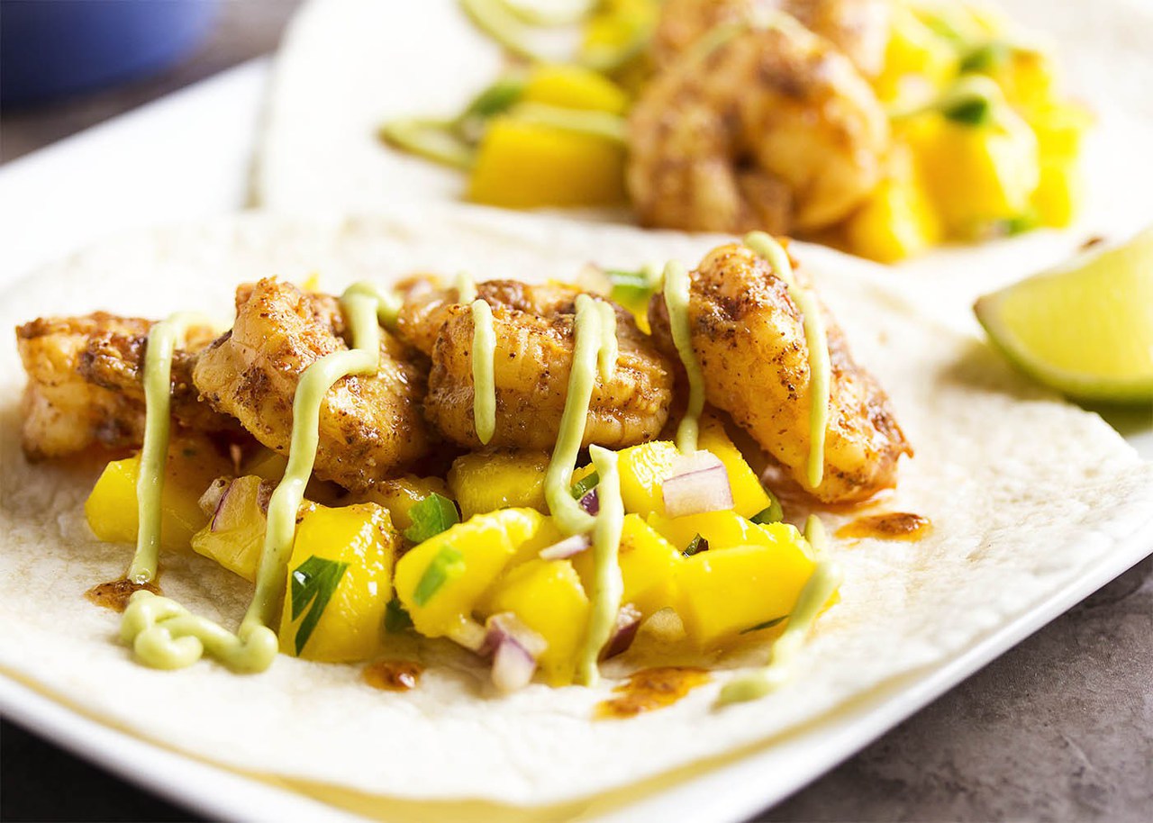 Shrimp and Mango Tacos