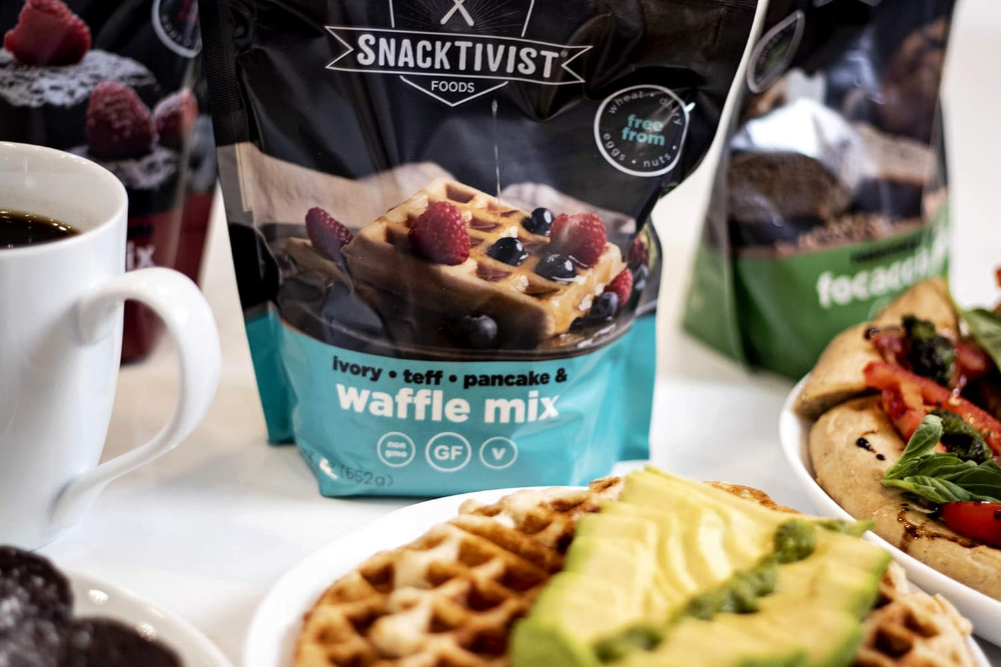 Snacktivist Foods - Gluten-Free, Vegan, Pancake & Waffle Mix, Non-GMO, Egg-Free, Dairy-Free - 23 oz