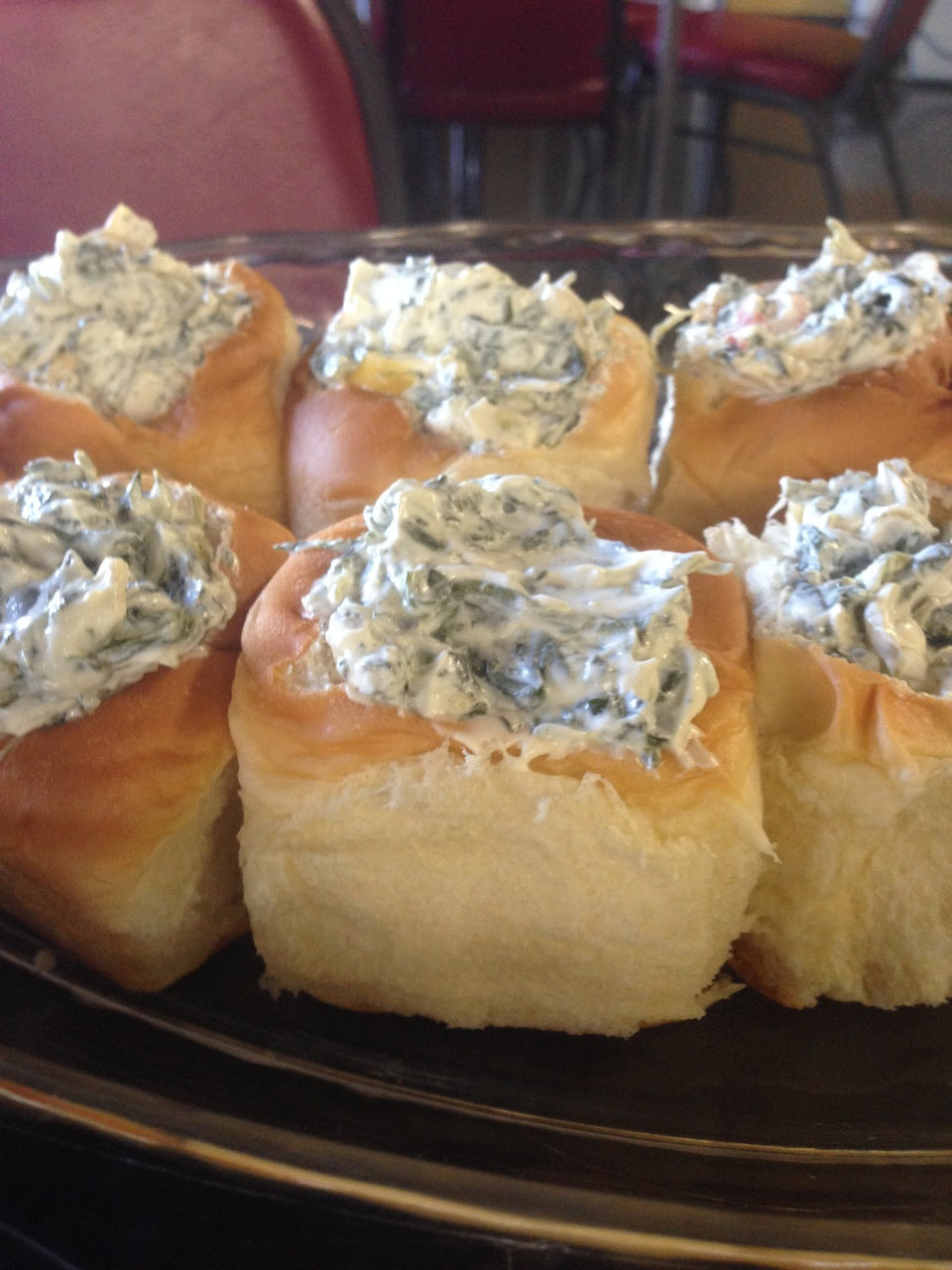 Baked Spinach Dip Mini Bread Bowls
