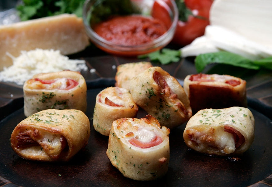 Mini Stuffed Pizza Bread Slices - 50 pieces per tray