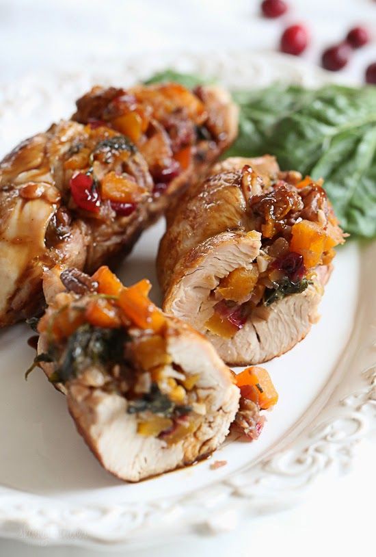 Butternut Stuffed Turkey Tenderloin w/Cranberries and Pecans - 2 1/2 lbs. Serves 6 - 8