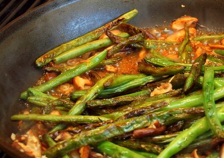 Stir-Fried Szechuan Green Beans & Shiitake Mushrooms