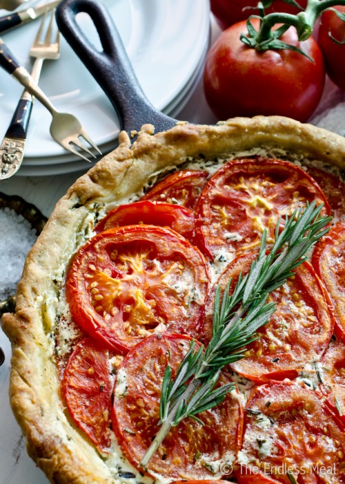 Goat Cheese and Tomato Tart with Rosemary and Mascarpone