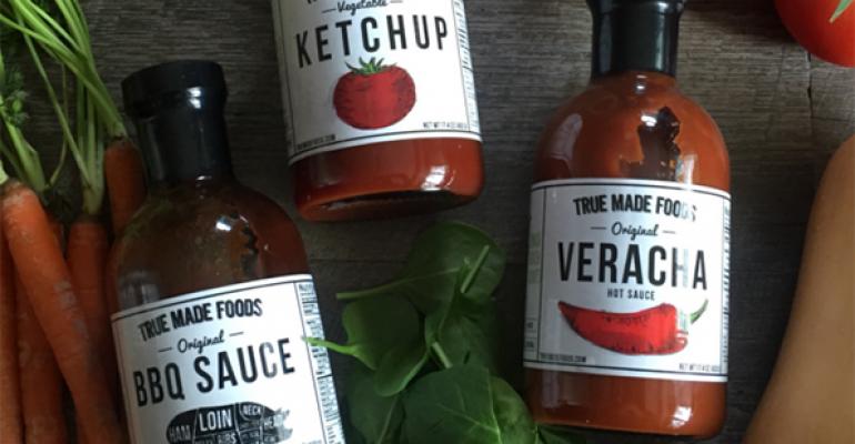 True Made Foods Vegetable Ketchup, Paleo Friendly, Non-GMO, 50% Less Sugar, 128 oz Plastic Jug