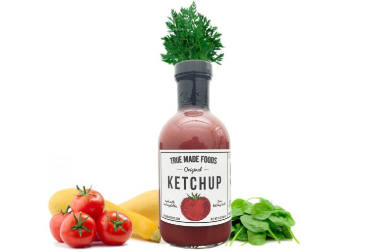 True Made Foods Vegetable Ketchup, Paleo Friendly, Non-GMO, 50% Less Sugar, 128 oz Plastic Jug